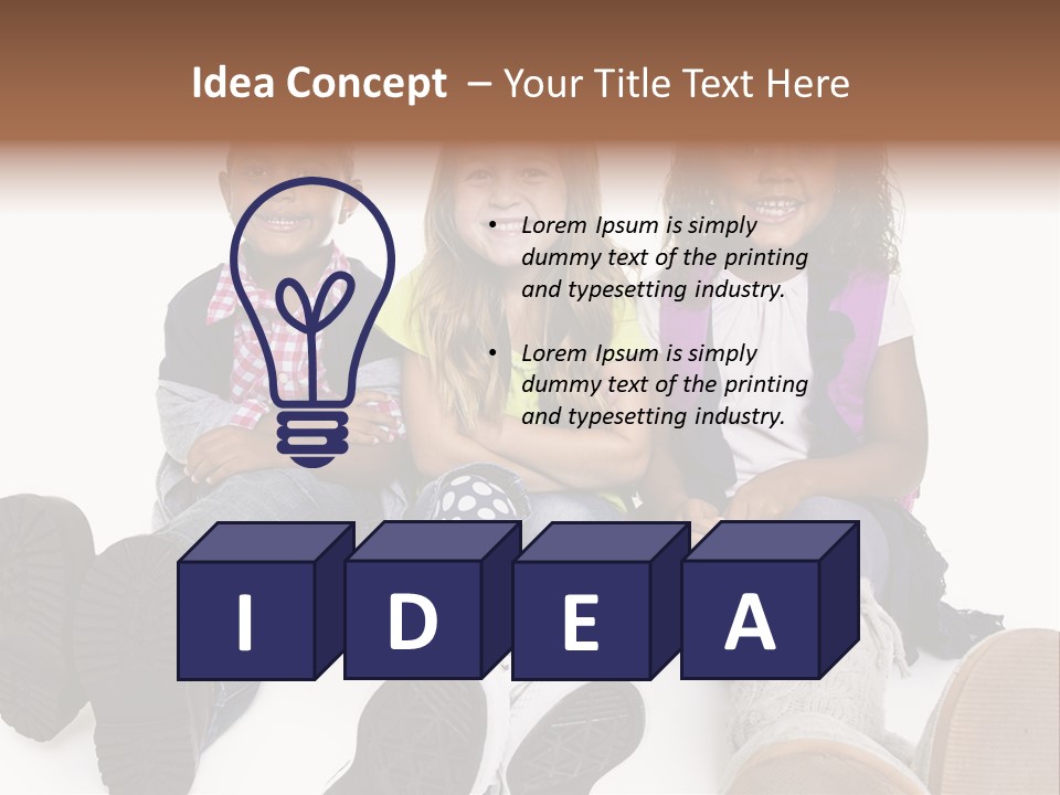 Elementary White Kindergarten PowerPoint Template