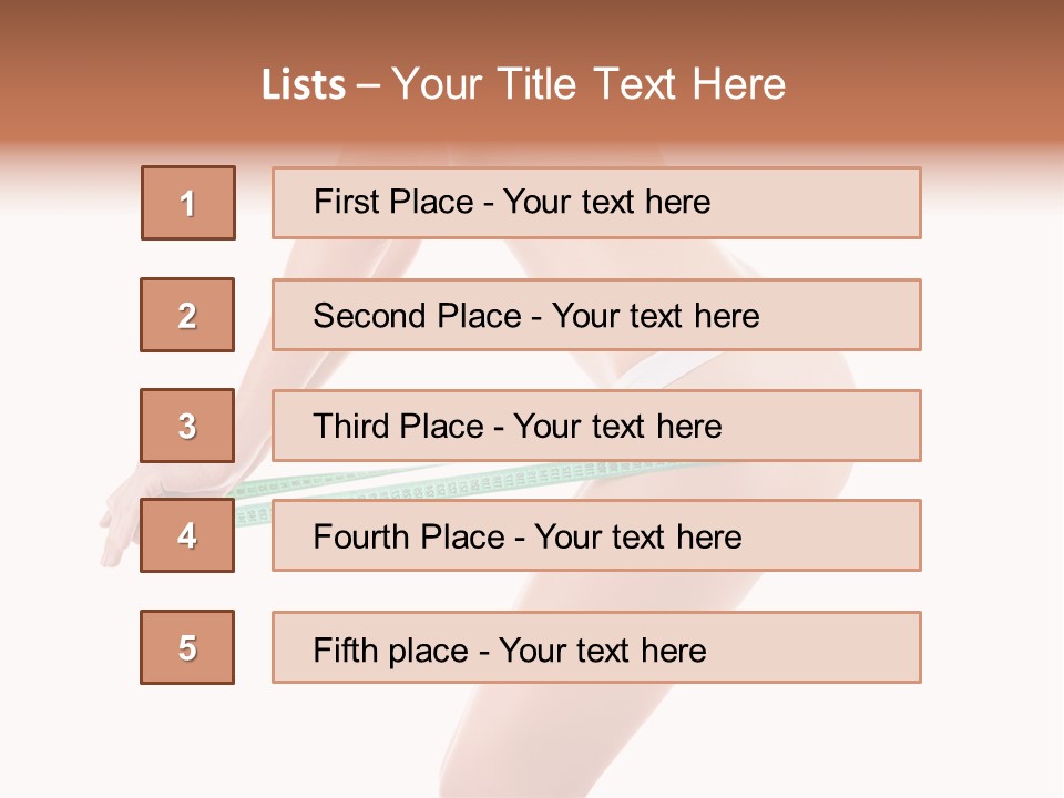 Lifestyle Measurement Belly PowerPoint Template