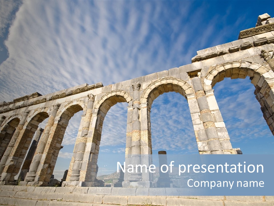 Arch Archaeological Monument PowerPoint Template