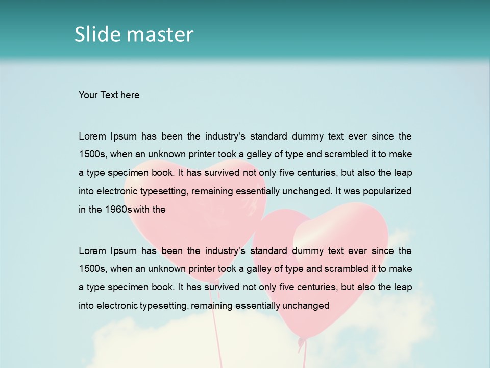 Clouds Wedding Decorative PowerPoint Template