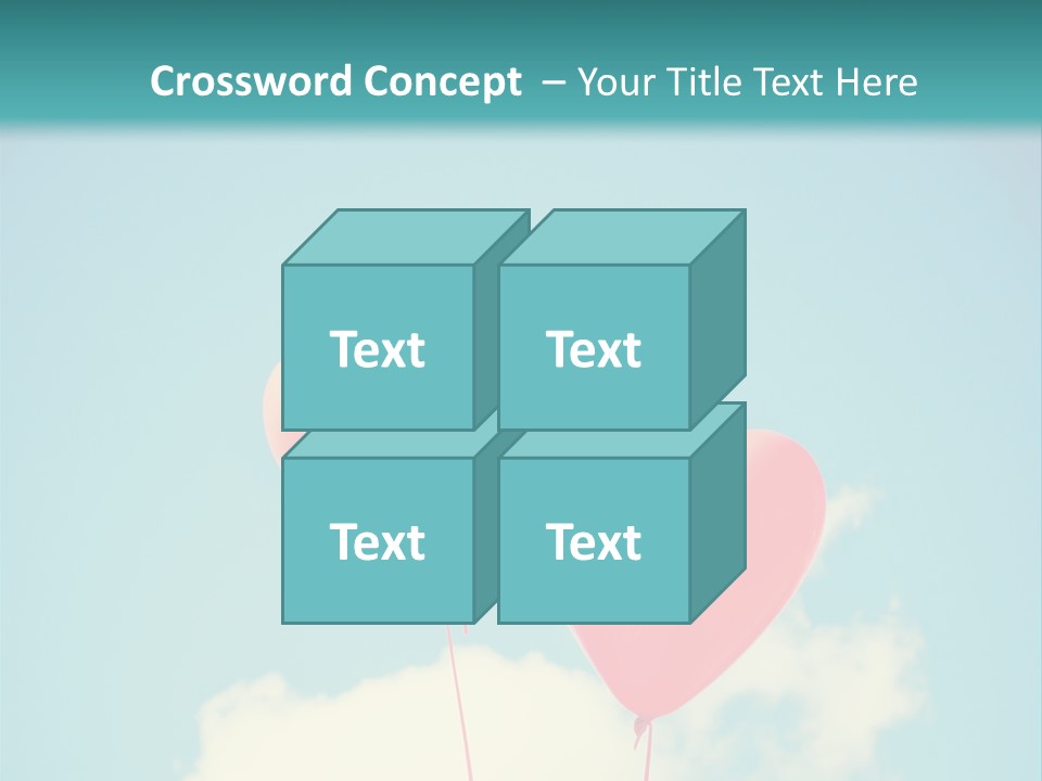 Clouds Wedding Decorative PowerPoint Template