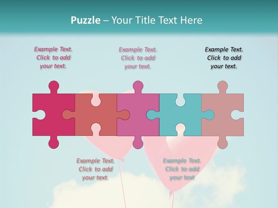 Clouds Wedding Decorative PowerPoint Template