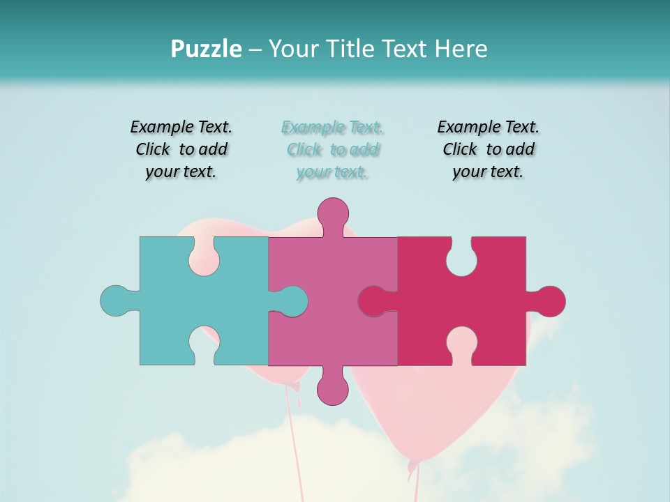 Clouds Wedding Decorative PowerPoint Template