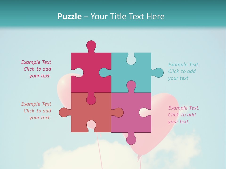 Clouds Wedding Decorative PowerPoint Template