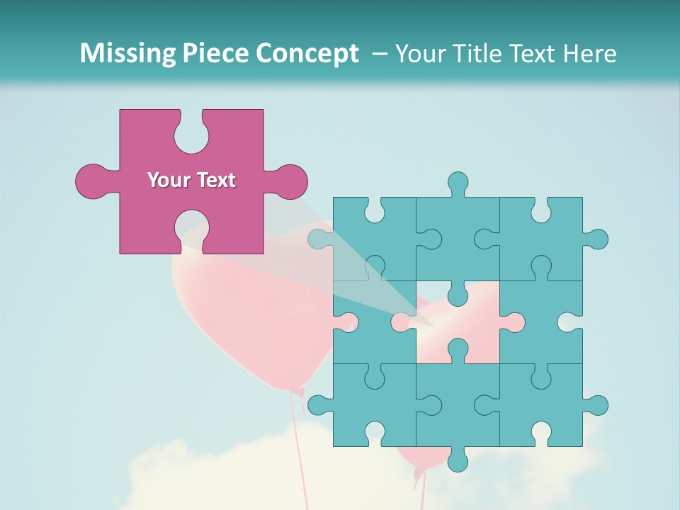 Clouds Wedding Decorative PowerPoint Template