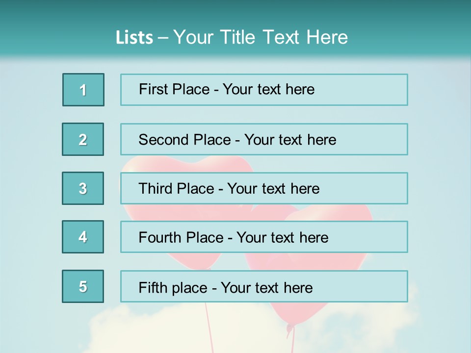 Clouds Wedding Decorative PowerPoint Template