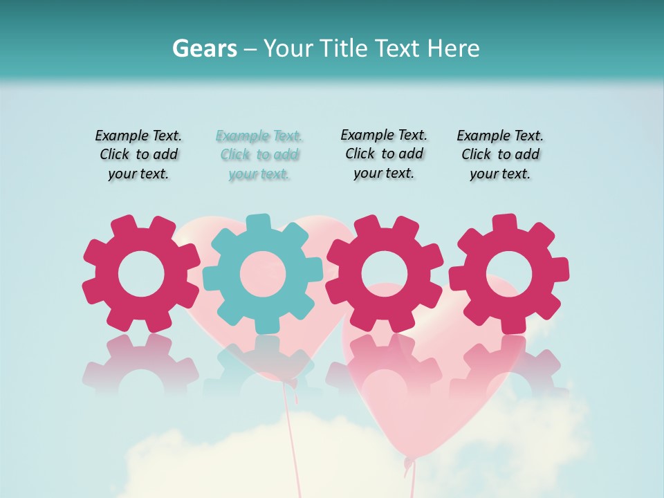 Clouds Wedding Decorative PowerPoint Template