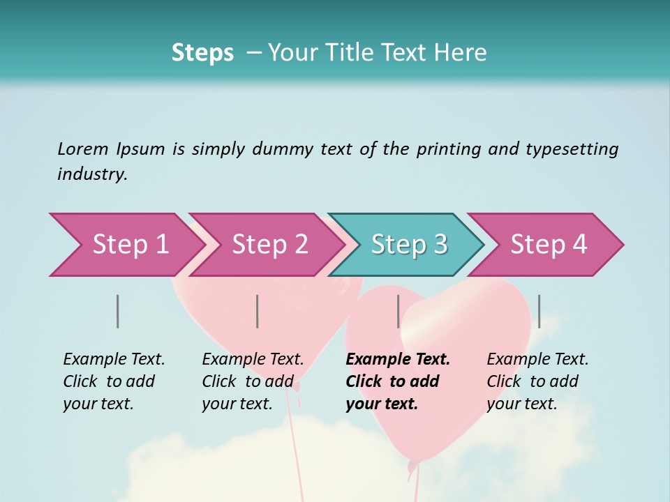 Clouds Wedding Decorative PowerPoint Template