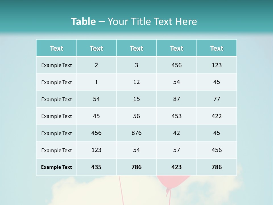 Clouds Wedding Decorative PowerPoint Template