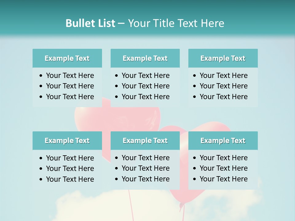 Clouds Wedding Decorative PowerPoint Template