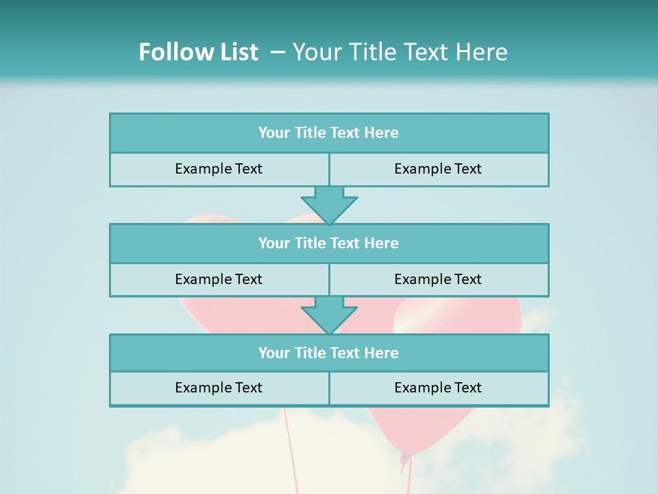 Clouds Wedding Decorative PowerPoint Template