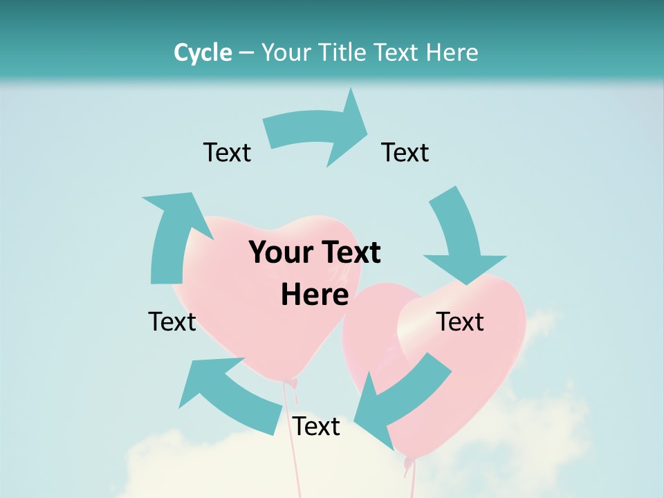 Clouds Wedding Decorative PowerPoint Template