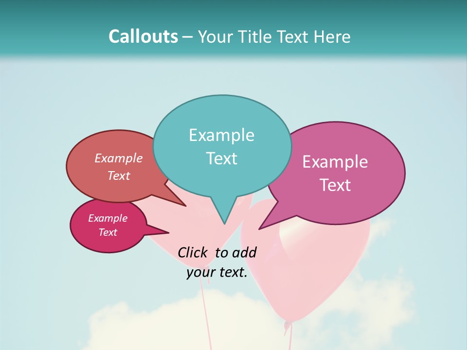 Clouds Wedding Decorative PowerPoint Template