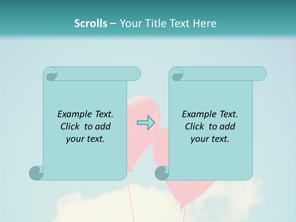Clouds Wedding Decorative PowerPoint Template