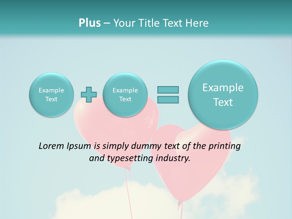 Clouds Wedding Decorative PowerPoint Template