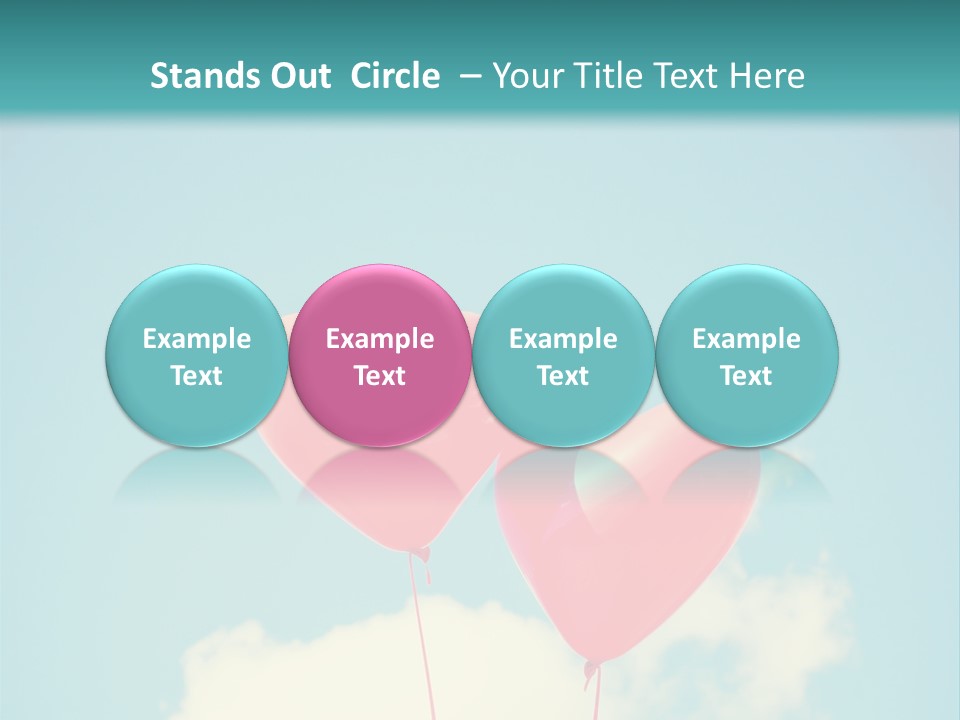 Clouds Wedding Decorative PowerPoint Template