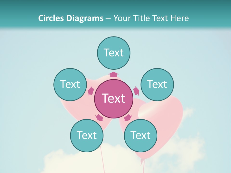 Clouds Wedding Decorative PowerPoint Template