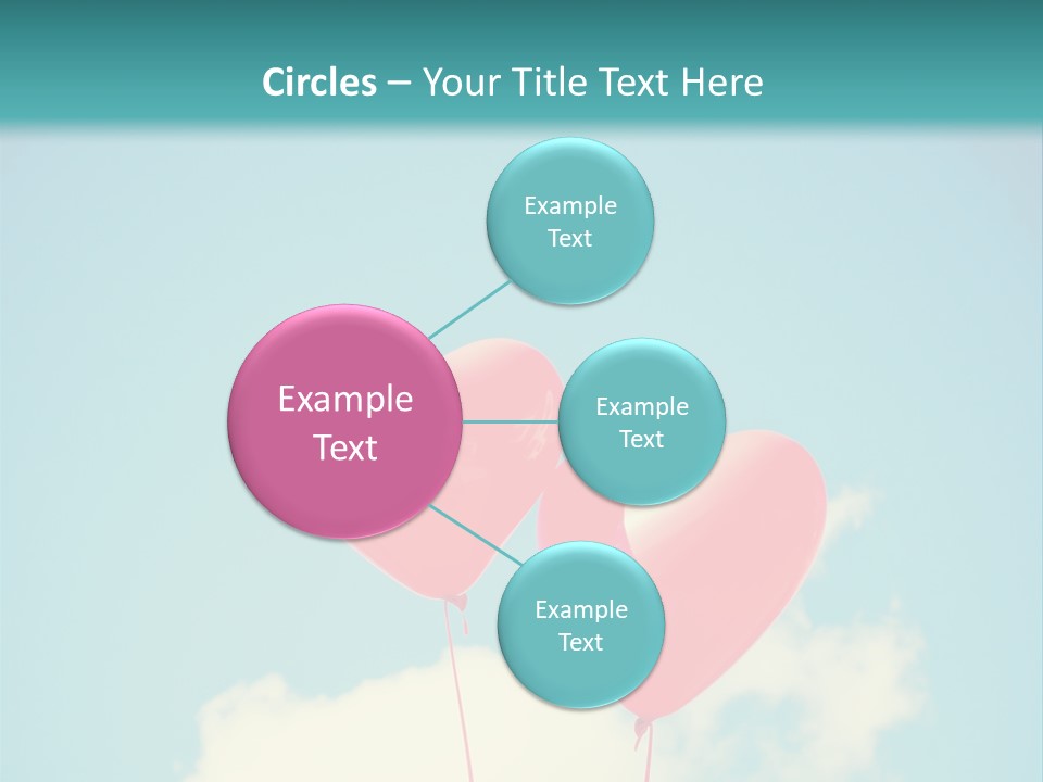 Clouds Wedding Decorative PowerPoint Template