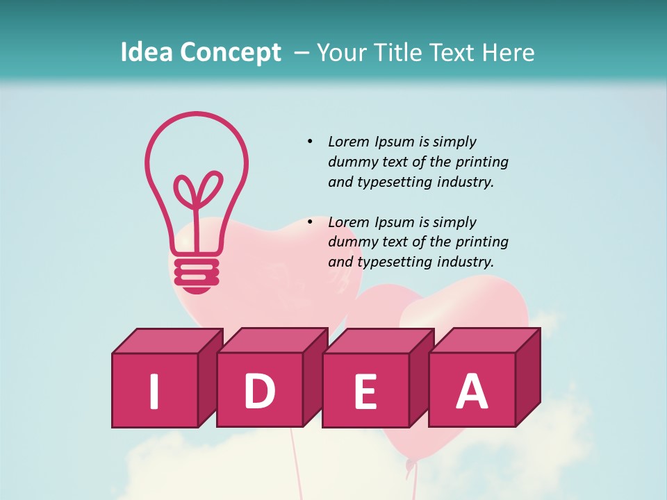 Clouds Wedding Decorative PowerPoint Template