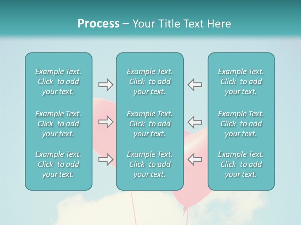 Clouds Wedding Decorative PowerPoint Template