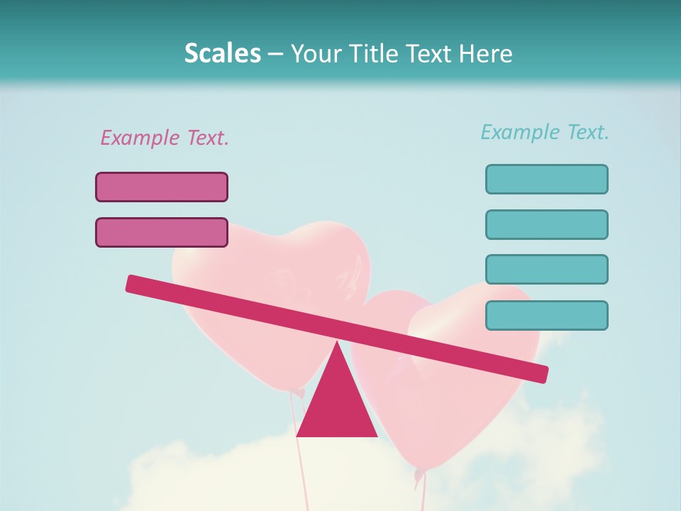 Clouds Wedding Decorative PowerPoint Template