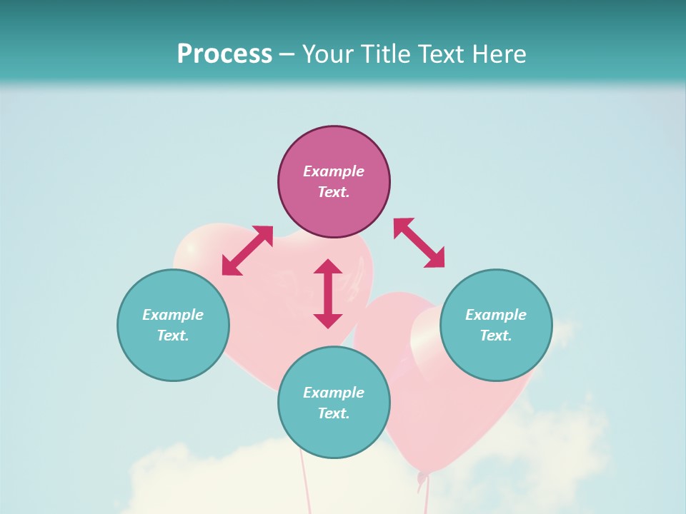 Clouds Wedding Decorative PowerPoint Template