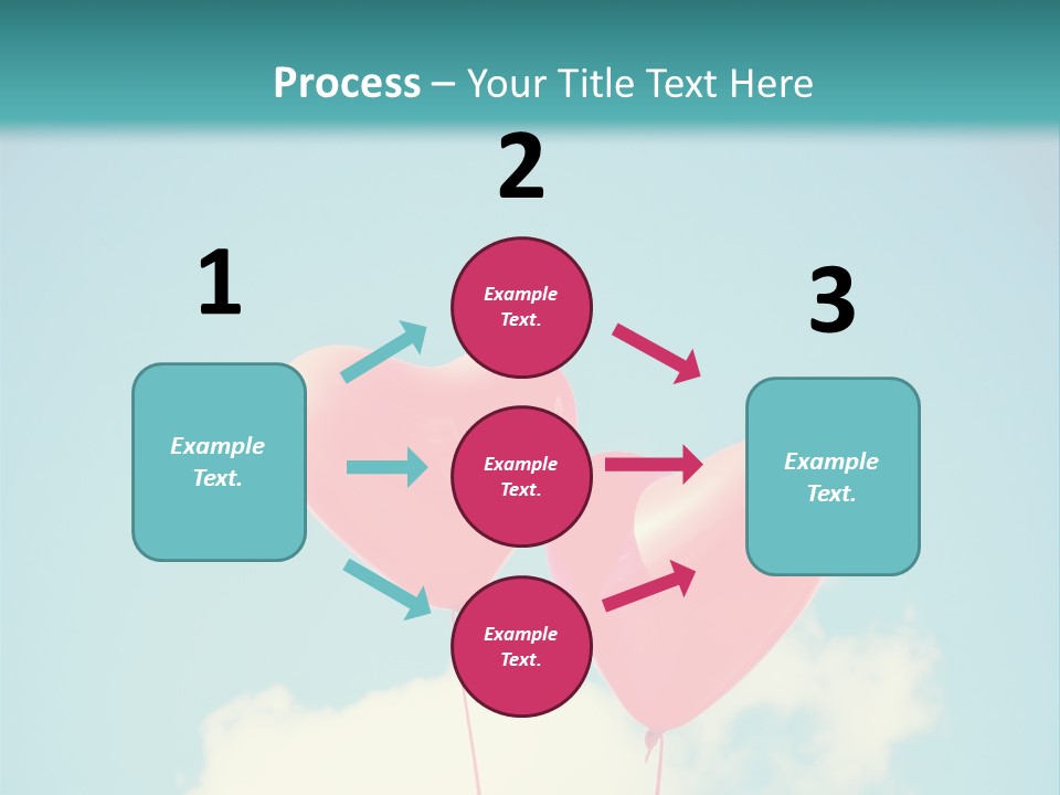 Clouds Wedding Decorative PowerPoint Template