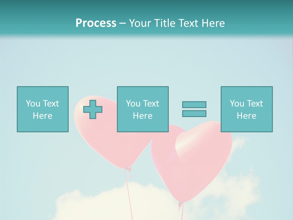 Clouds Wedding Decorative PowerPoint Template
