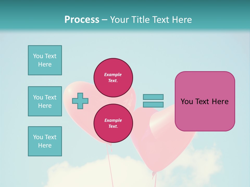 Clouds Wedding Decorative PowerPoint Template