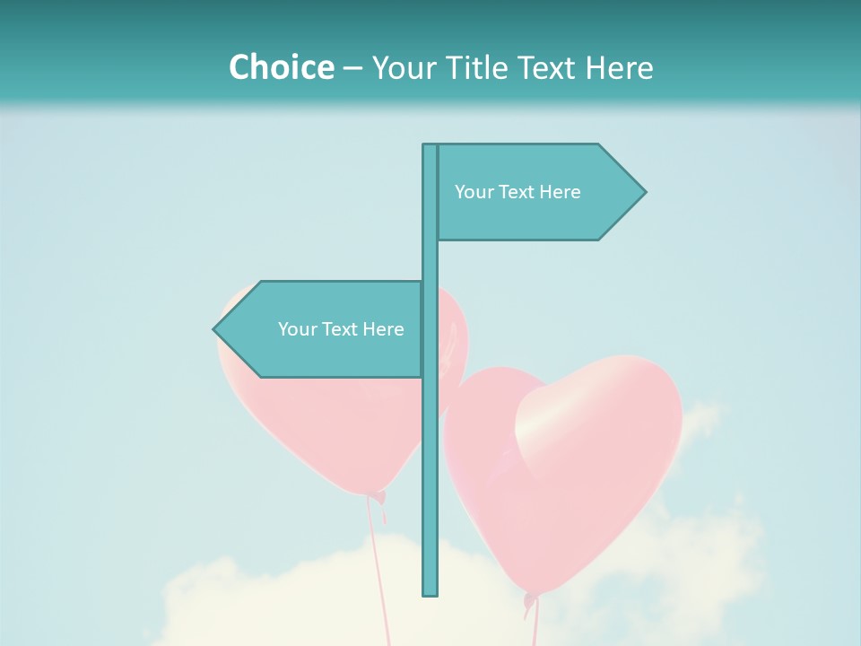 Clouds Wedding Decorative PowerPoint Template