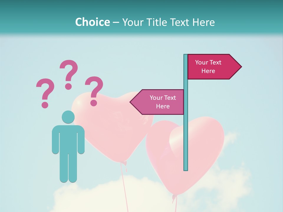 Clouds Wedding Decorative PowerPoint Template