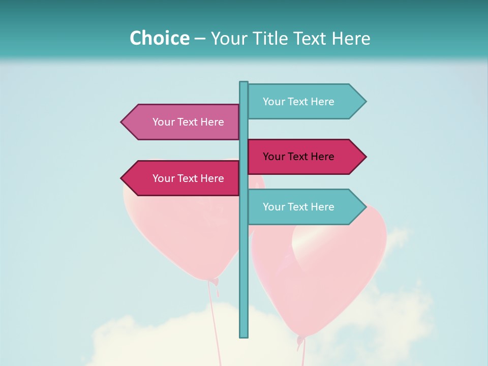 Clouds Wedding Decorative PowerPoint Template