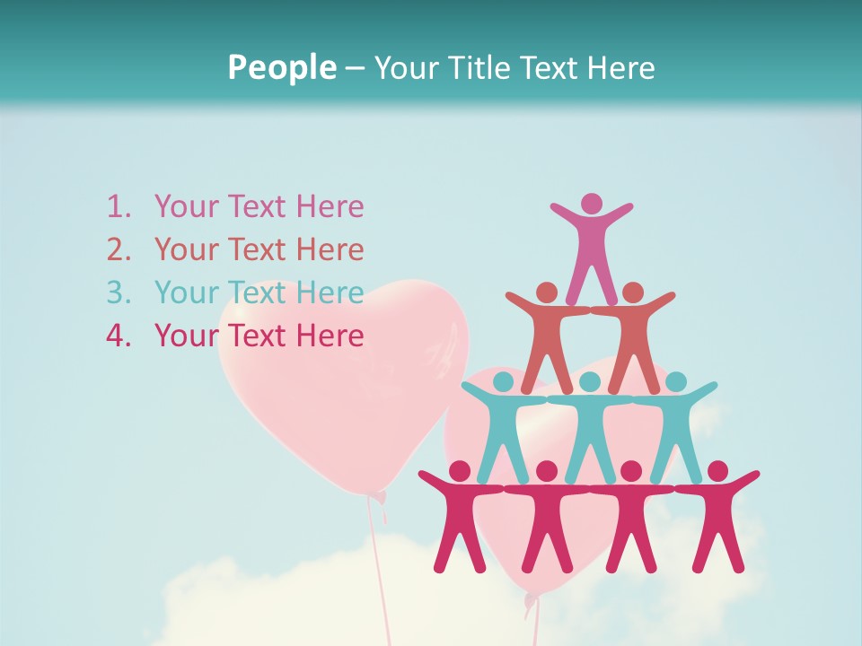 Clouds Wedding Decorative PowerPoint Template