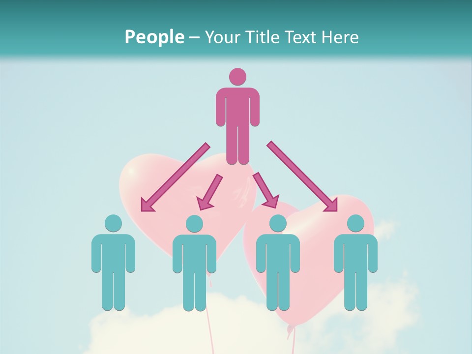 Clouds Wedding Decorative PowerPoint Template