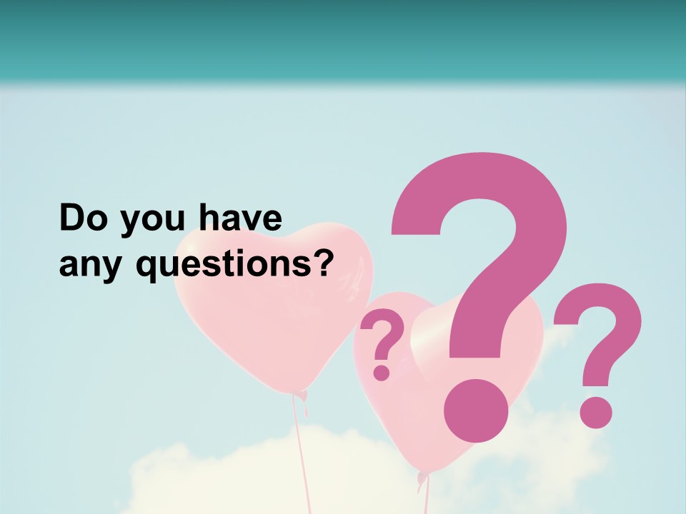 Clouds Wedding Decorative PowerPoint Template