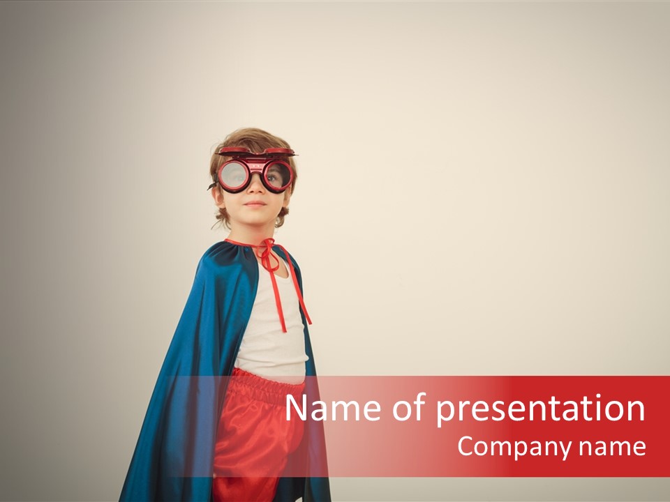 Hero Red Childhood PowerPoint Template