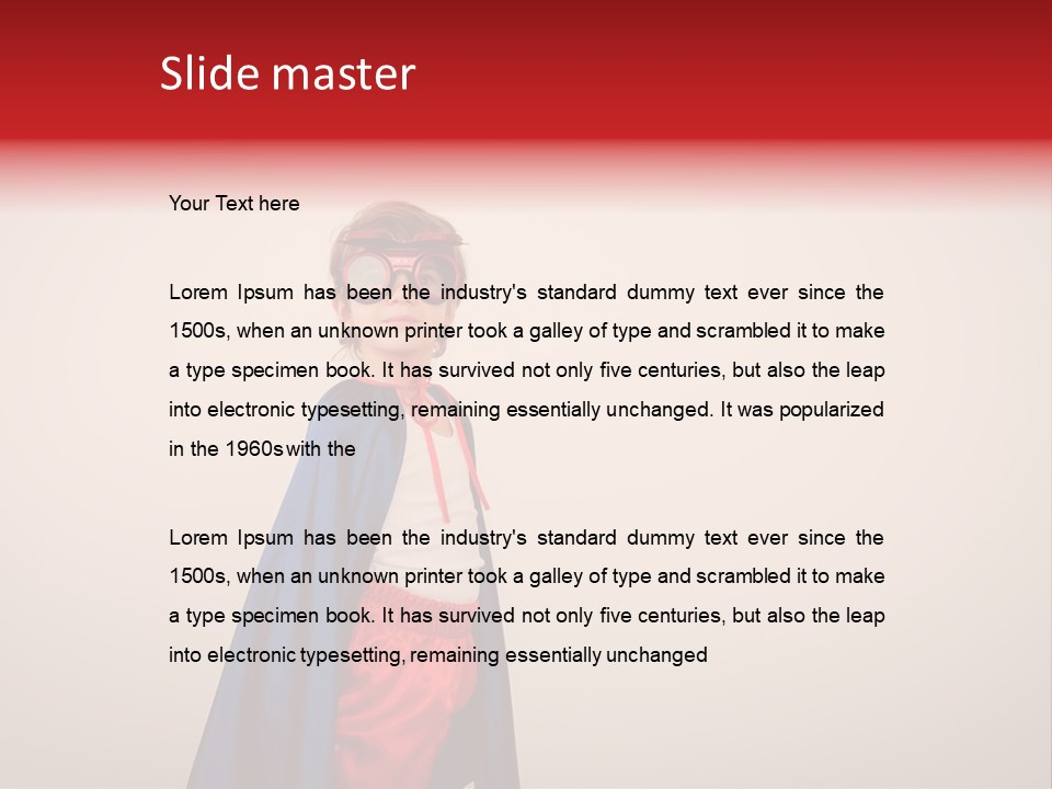 Hero Red Childhood PowerPoint Template