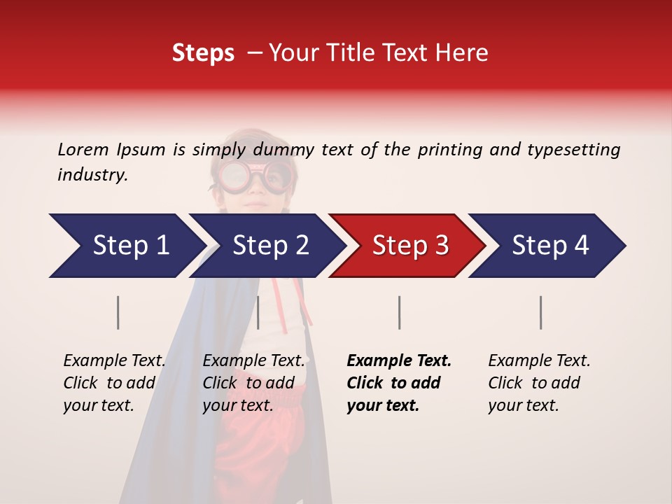 Hero Red Childhood PowerPoint Template
