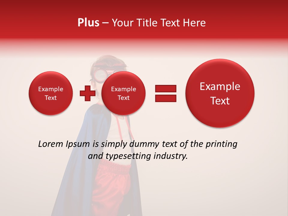 Hero Red Childhood PowerPoint Template