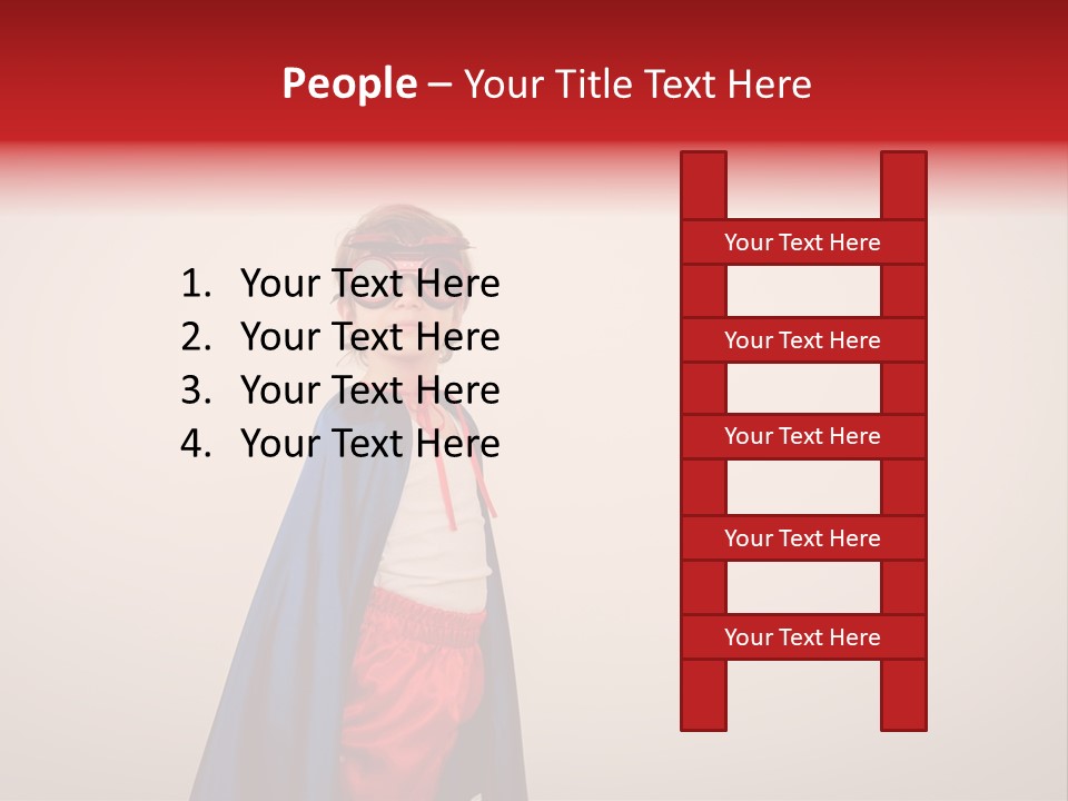 Hero Red Childhood PowerPoint Template