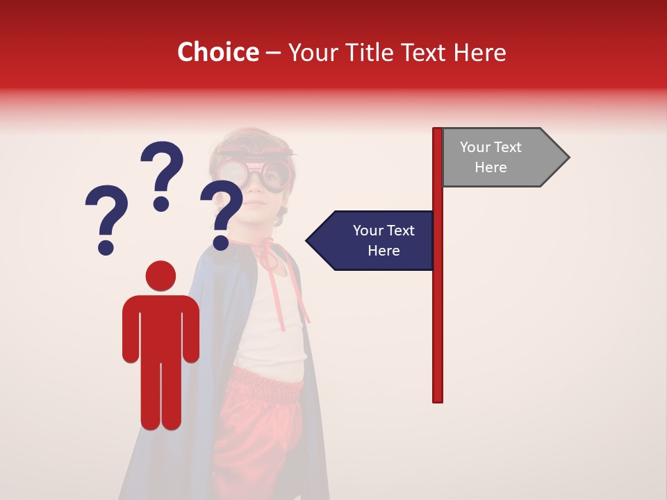 Hero Red Childhood PowerPoint Template