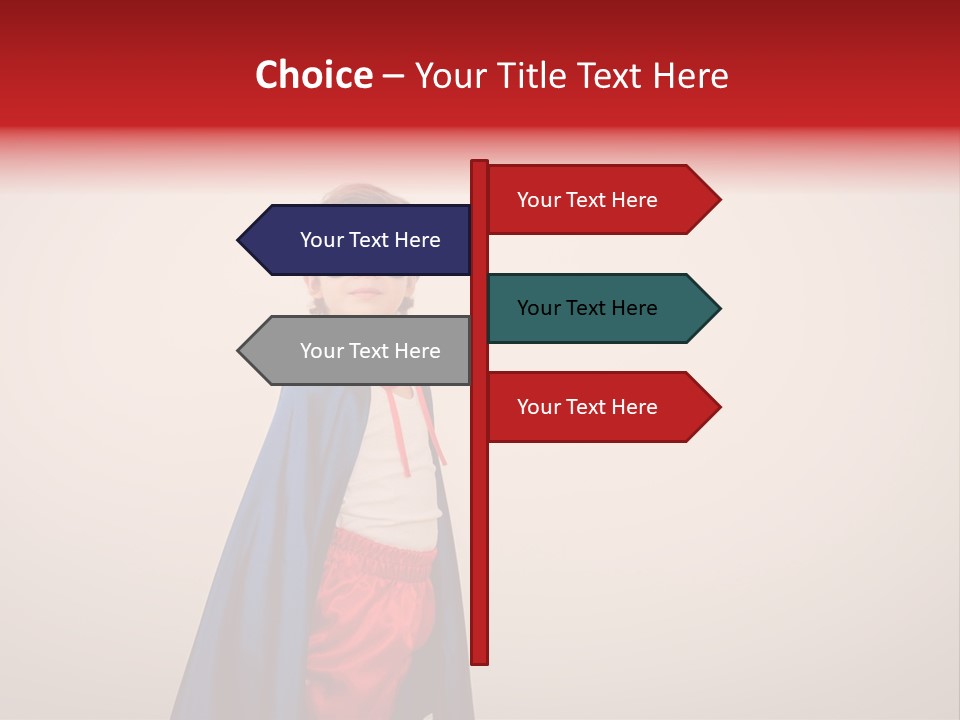 Hero Red Childhood PowerPoint Template