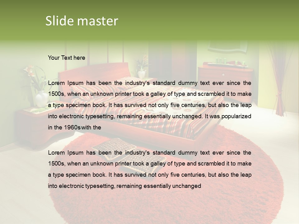 Mattress Comfortable Sheets PowerPoint Template