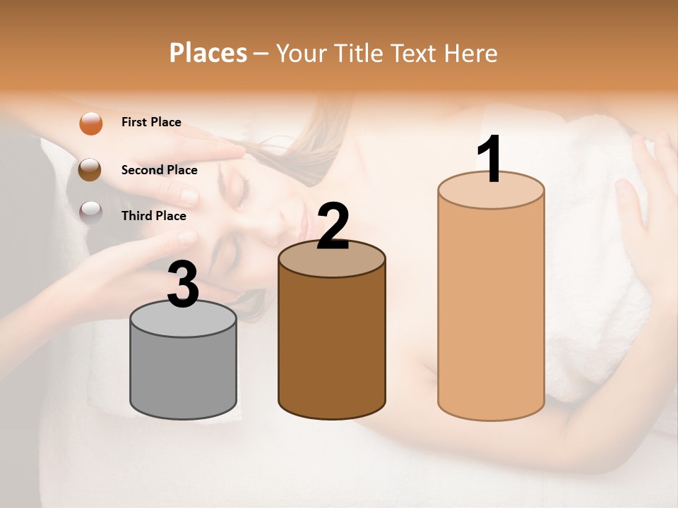 A Woman Getting A Massage With Her Hands On Her Head PowerPoint Template