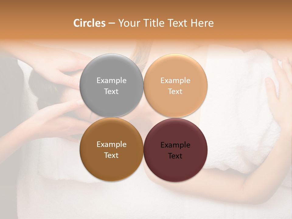 A Woman Getting A Massage With Her Hands On Her Head PowerPoint Template