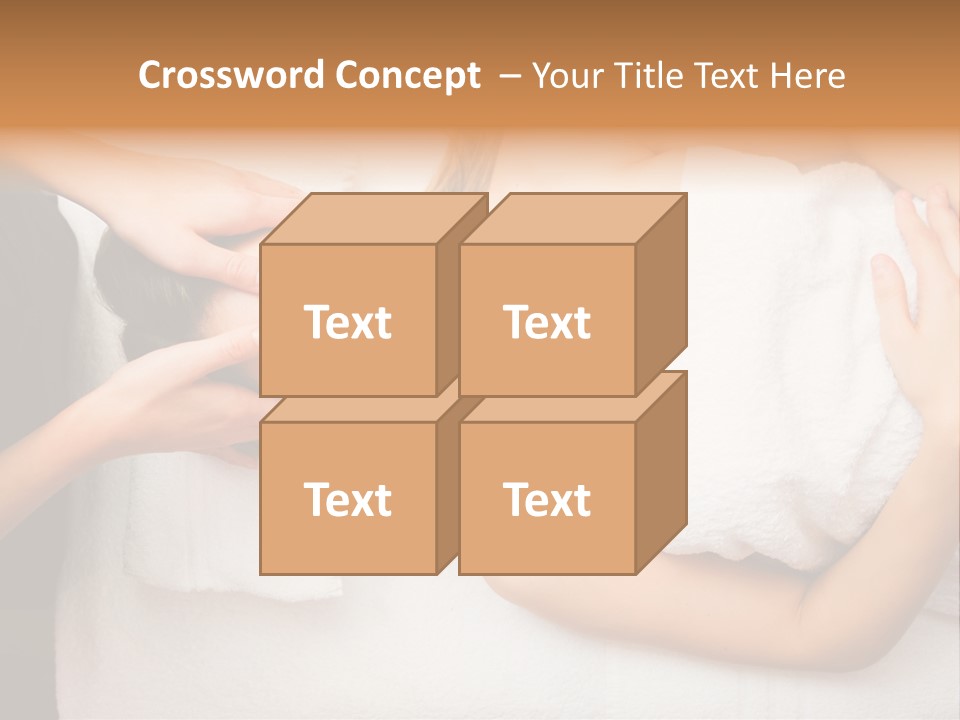 A Woman Getting A Massage With Her Hands On Her Head PowerPoint Template