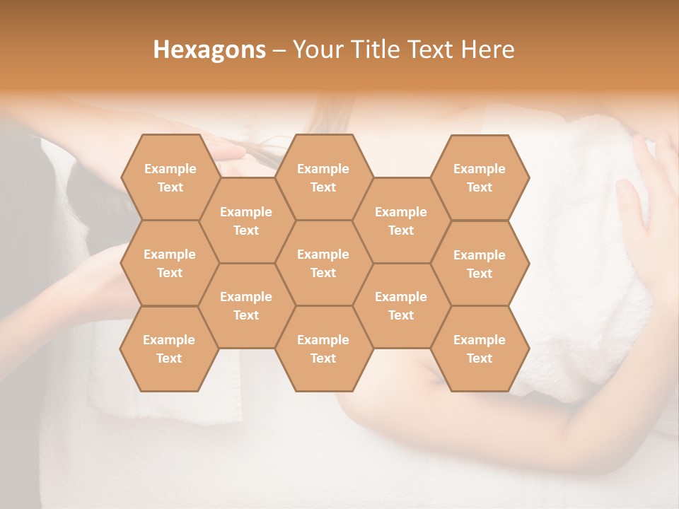 A Woman Getting A Massage With Her Hands On Her Head PowerPoint Template