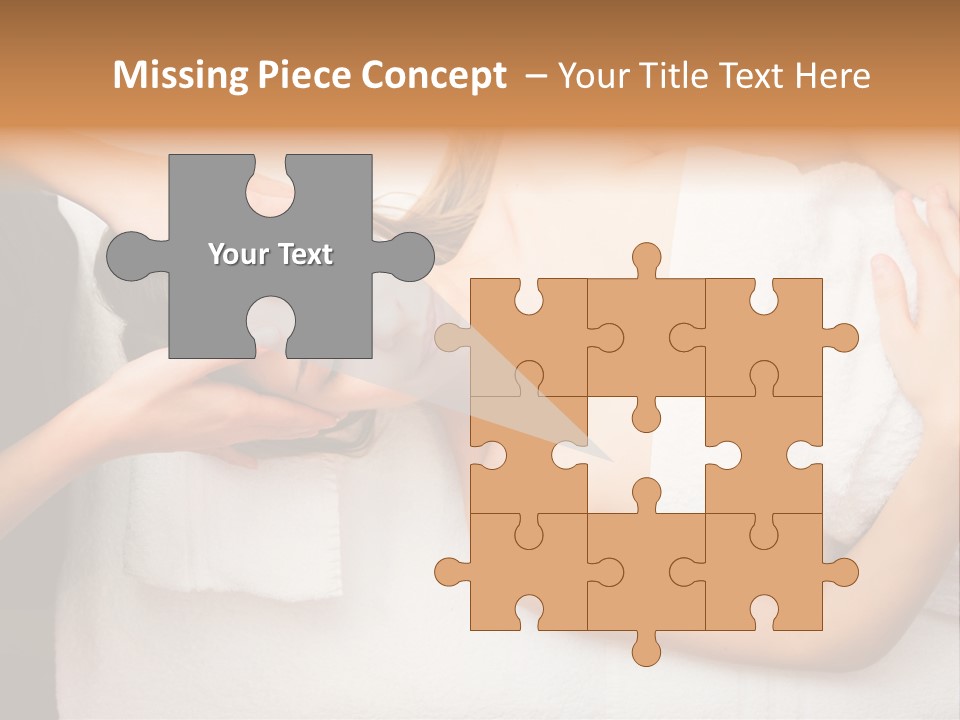 A Woman Getting A Massage With Her Hands On Her Head PowerPoint Template