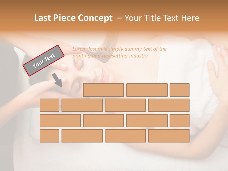 A Woman Getting A Massage With Her Hands On Her Head PowerPoint Template