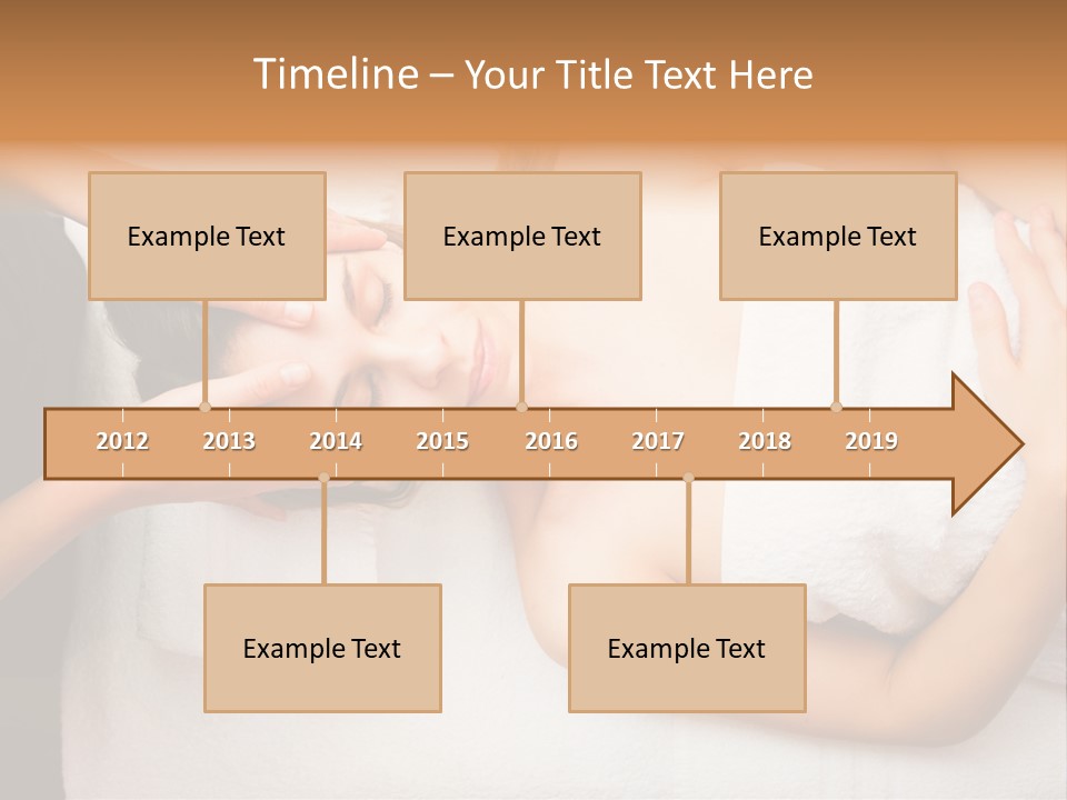 A Woman Getting A Massage With Her Hands On Her Head PowerPoint Template